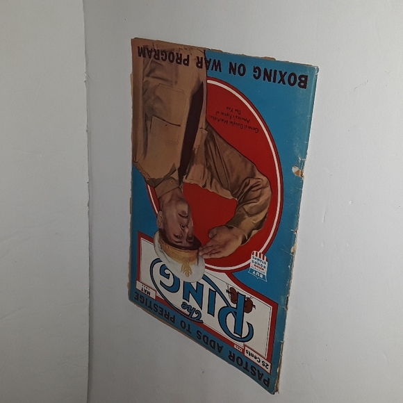 RARE THE RING BOXING MAGAZINE MAY 1942 GENERAL MacARTHUR WAR PROGRAM - Picture 3 of 4